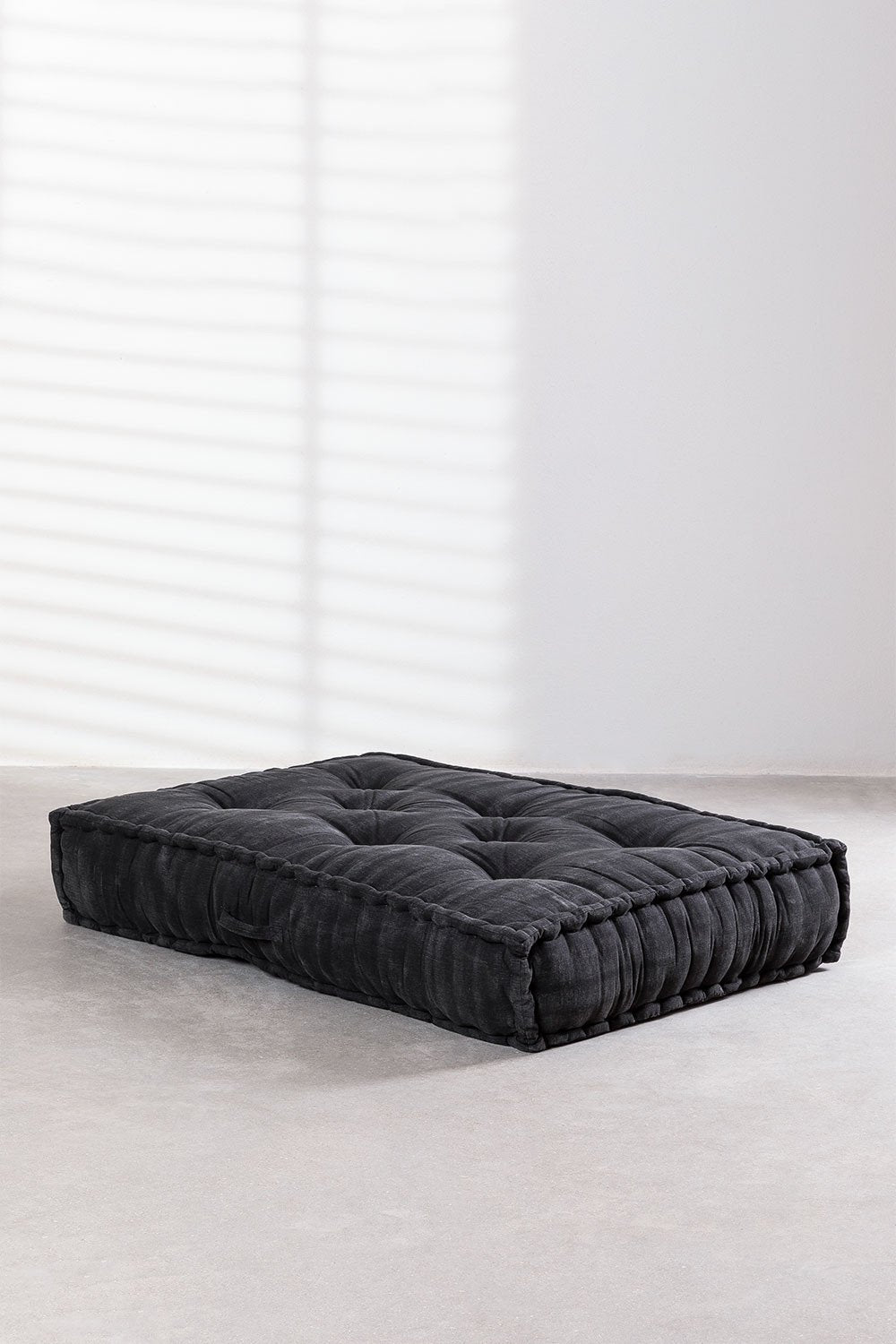 Full Floor Couch Seating Set In Black Color | Floor Sofa