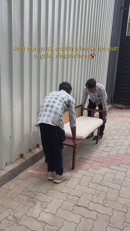 Urban Den 3 Seater Wooden Bench