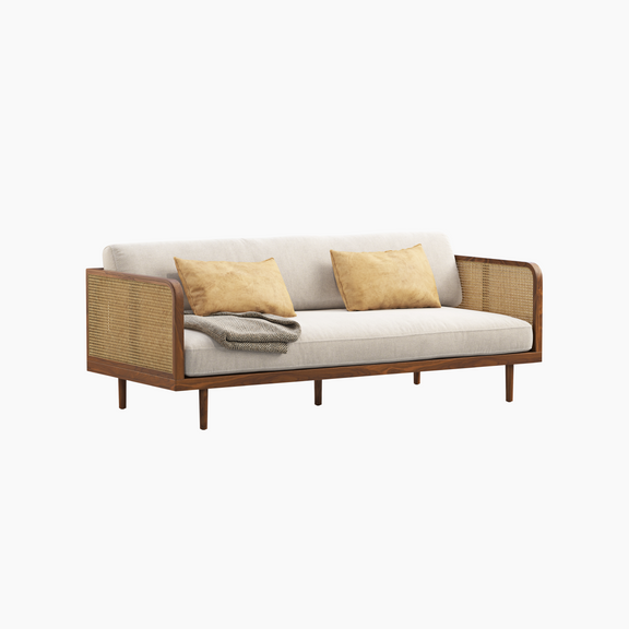 Urban Den Cane-Regal Solid Wood Sofa Set