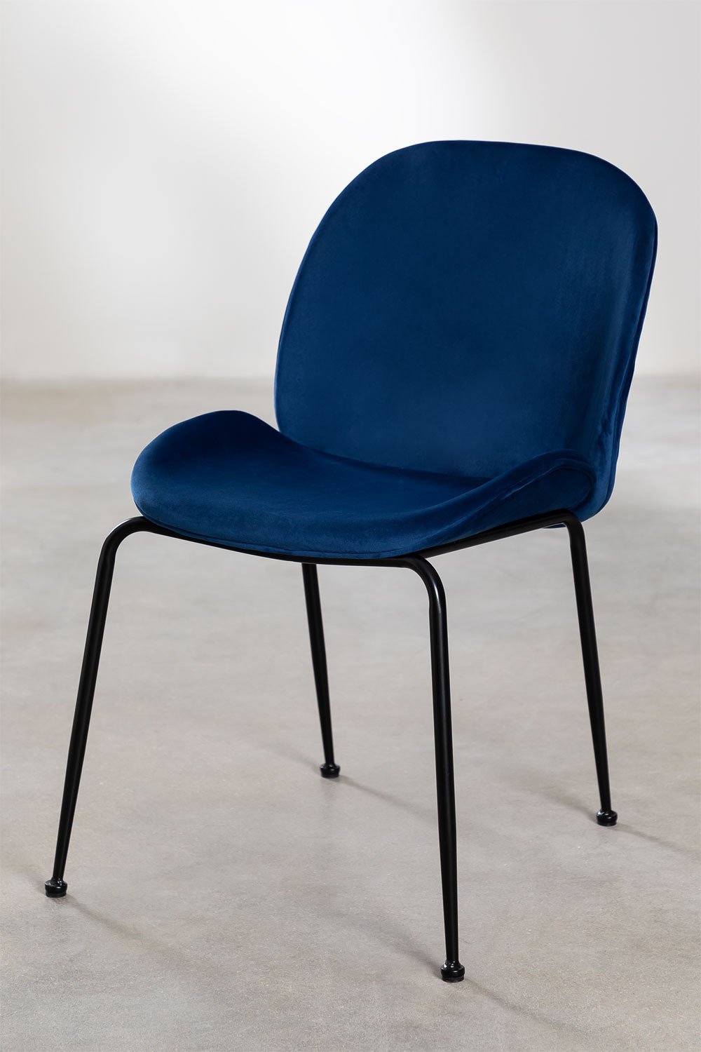 Even Urban Velvet Chair Single Piece In Blue Color