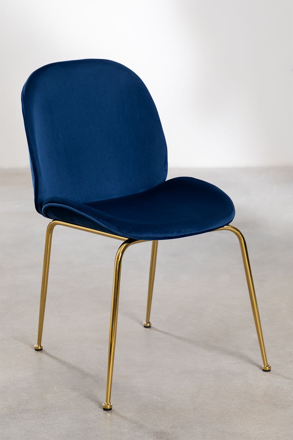 Even Urban Velvet Chair Single Piece In Blue Color