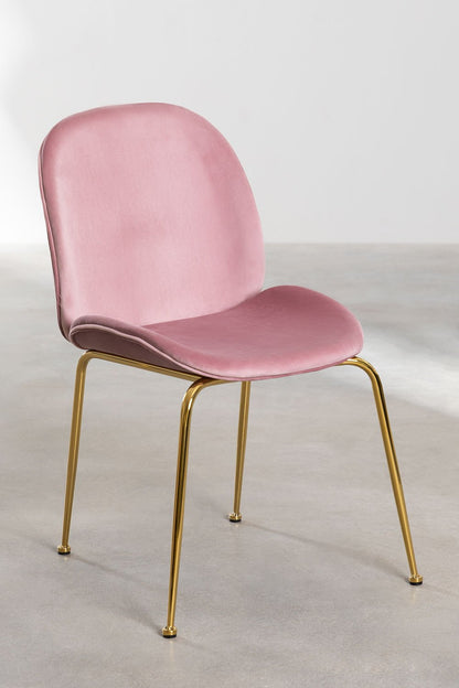 Even Urban Velvet Chair Single Piece In Blue Color