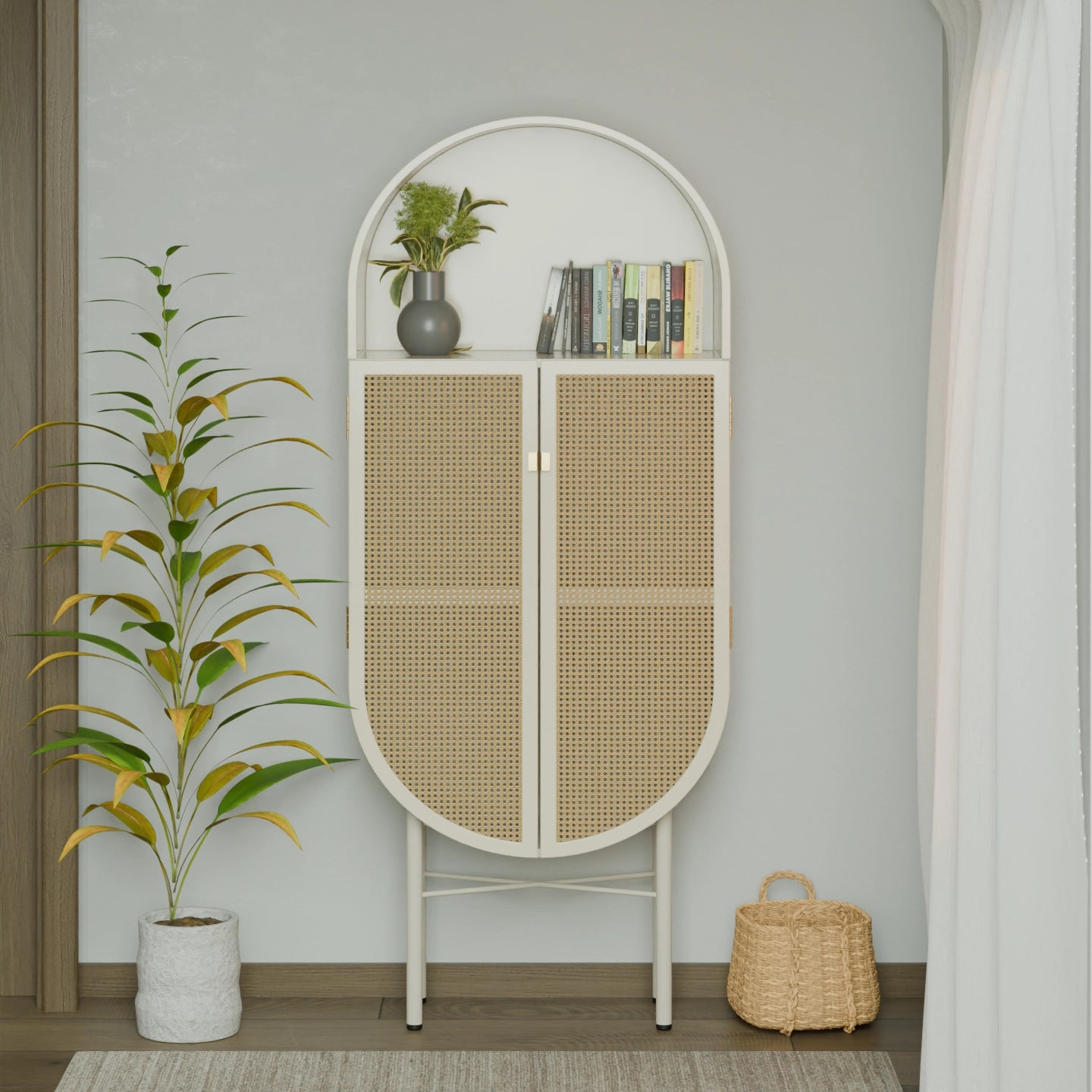 Urban Den Arc Rattan Cabinet