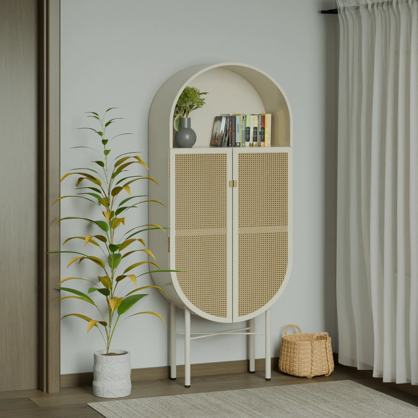 Urban Den Arc Rattan Cabinet