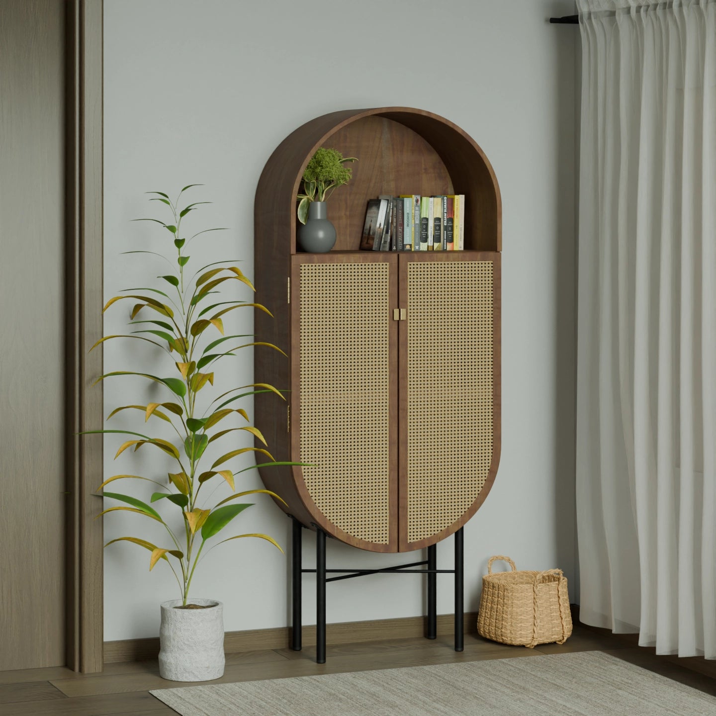 rattan cabinet