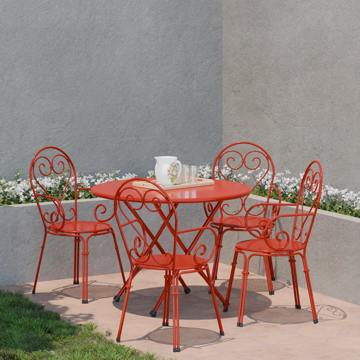 Urban outdoor patio 4 seater set