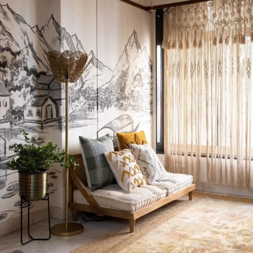Click to view full screen Urban Escape - Rattan Seating Furniture Floor Sofa In Velvet Long Seat photo review