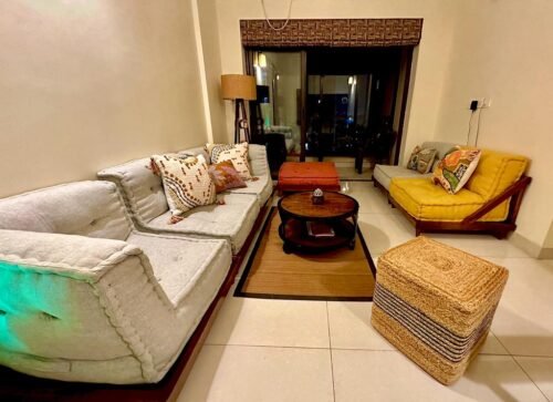Click to view full screen Urban-den Cotton Corner Floor Sofa In Full Of Comfort photo review