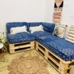 Indigo Solid Floor Sofa Seating Set In L- Shaped | Floor Couch photo review
