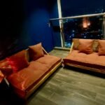 Urban Escape - Rattan Seating Furniture Floor Sofa In Velvet Long Seat