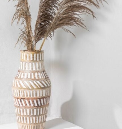 ceramic flower vase, handmade vase, white ceramic vase